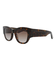 Alexander McQueen | Women | Square Recycled Acetate Sunglasses | Havana