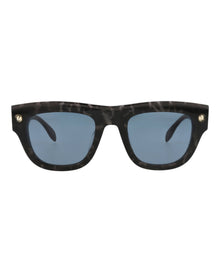 Alexander McQueen | Men | Square Recycled Acetate Sunglasses | Havana