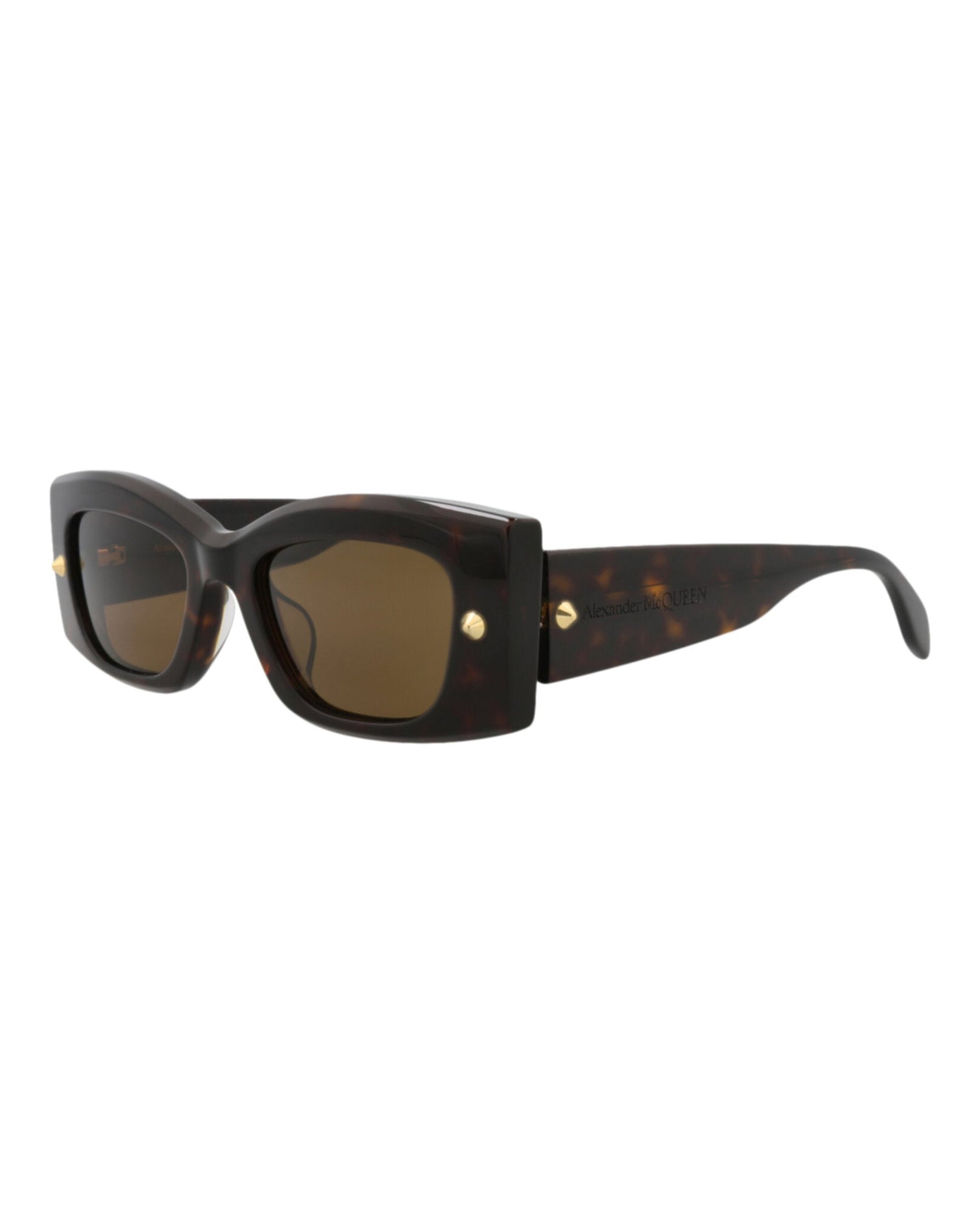 Alexander McQueen | Unisex | Square Recycled Acetate Sunglasses | Havana