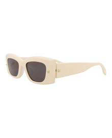 Alexander McQueen | Unisex | Square Recycled Acetate Sunglasses | Ivory