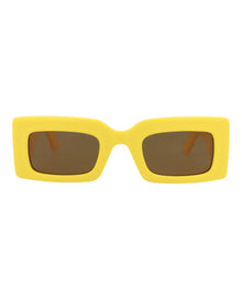 Alexander McQueen | Women | Square Recycled Acetate Sunglasses | Yellow