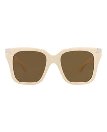 Alexander McQueen | Women | Square Recycled Acetate Sunglasses | Ivory