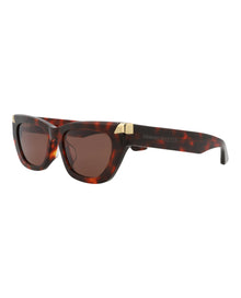 Alexander McQueen | Women | Cat Eye Recycled Acetate Sunglasses | Havana