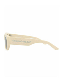Alexander McQueen | Unisex | Square Recycled Acetate Sunglasses | Ivory