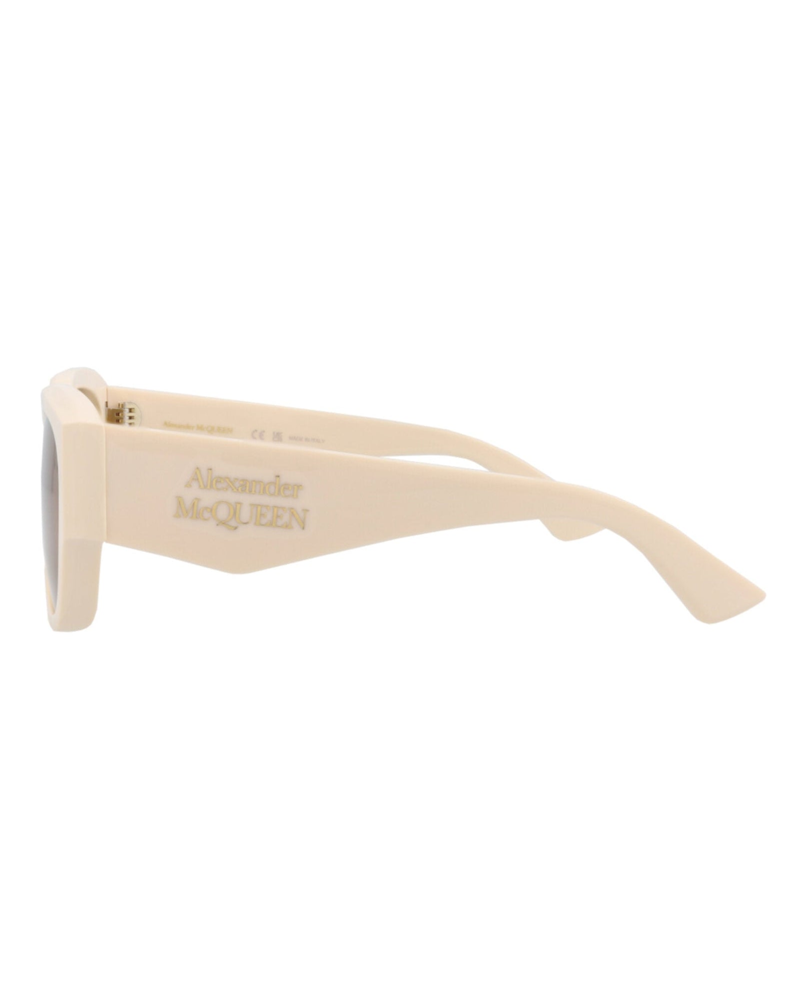 Alexander McQueen | Women | Square Recycled Acetate Sunglasses | Ivory