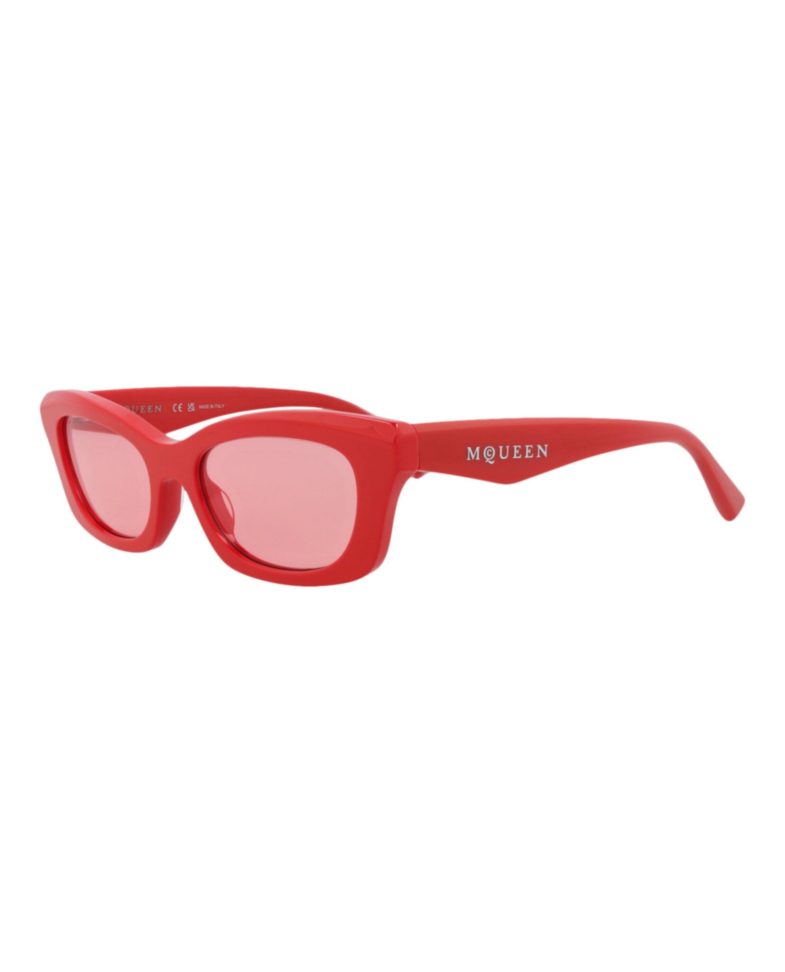 Alexander McQueen | Women | Square Recycled Acetate Sunglasses | Red