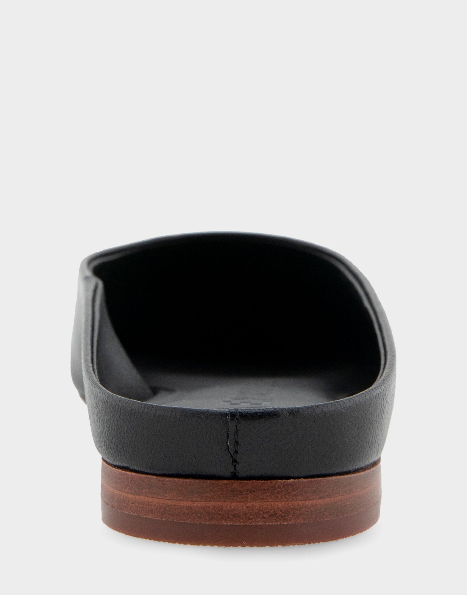 Amara Slides | Black Shiny Leather