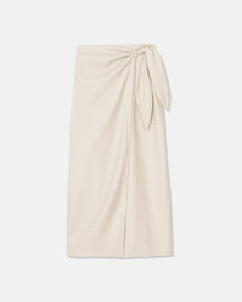 Womens | Amas Okobor Alt-Leather Sarong Skirt | Creme