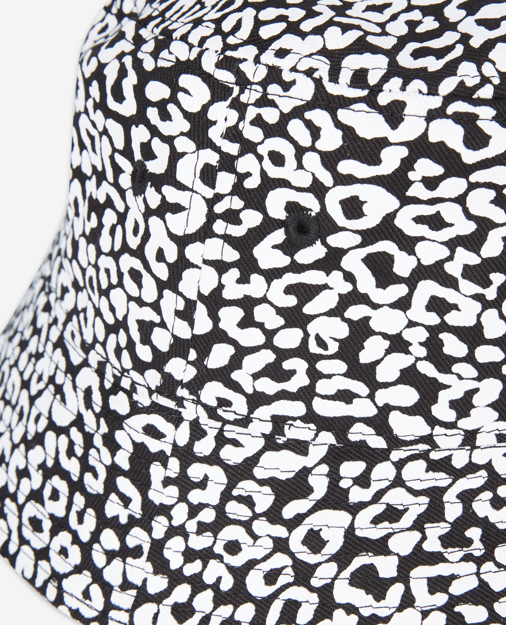 Leopard Print Bucket Hat | Women | Black x White