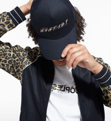 Print What Is Cap | Women | Black x Leopard