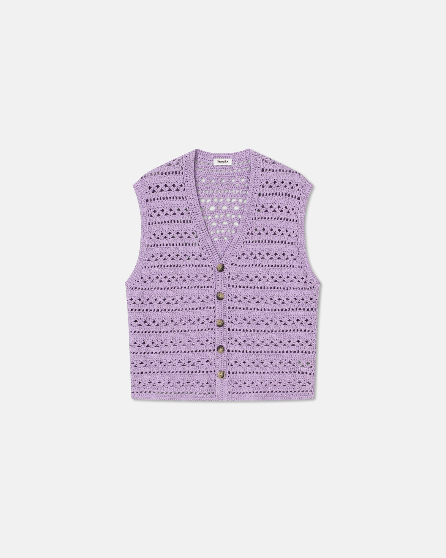 Mens | Andor Crochet-Knit Vest | Lilac