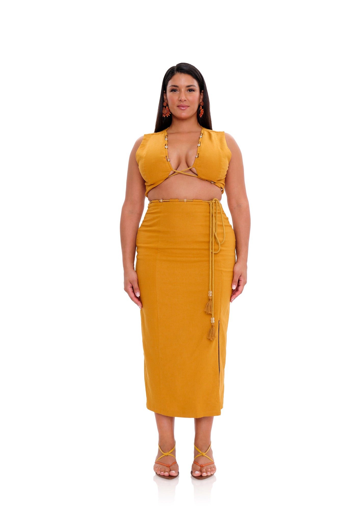 Vela Midi Dress | Mustard