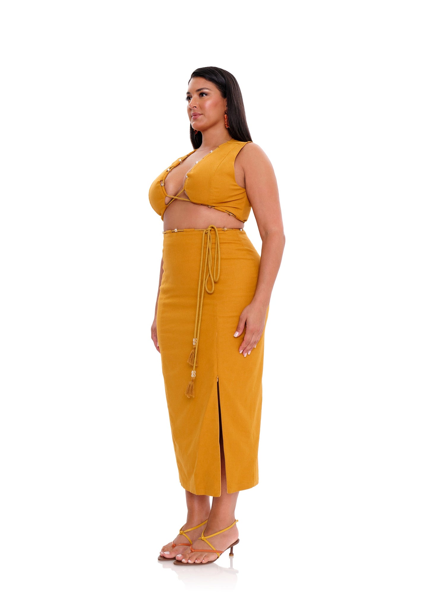 Vela Midi Dress | Mustard