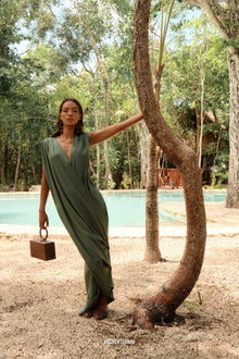 Sayo Kaftan Dress | Forest