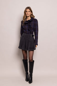 Abbey Skirt | Black Denim