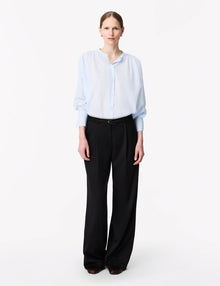 Women | Gathered Voile Blouse | French Blue