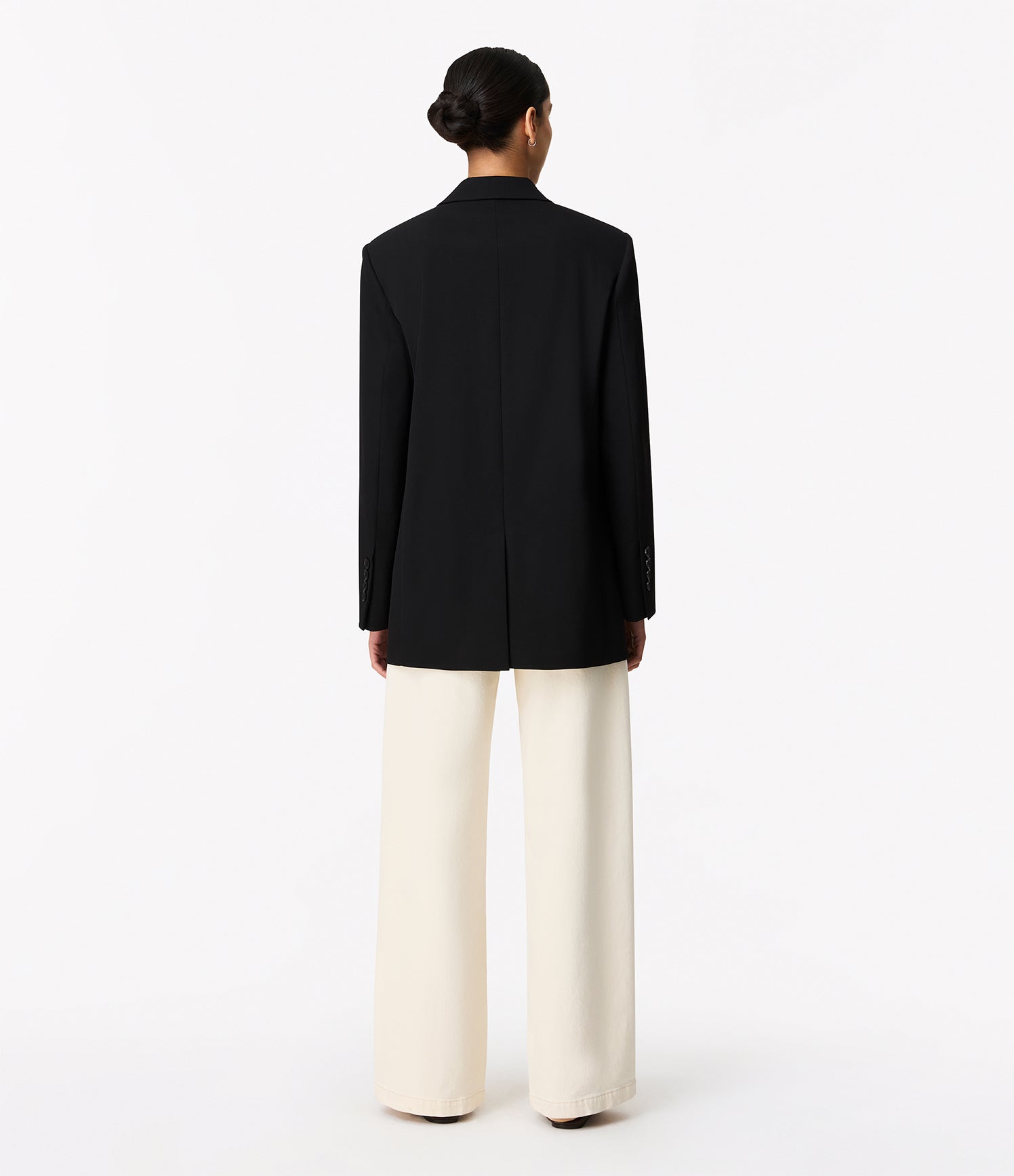 Another Tomorrow Wool Tailored Jacket in Black – Wool Women's Jacket