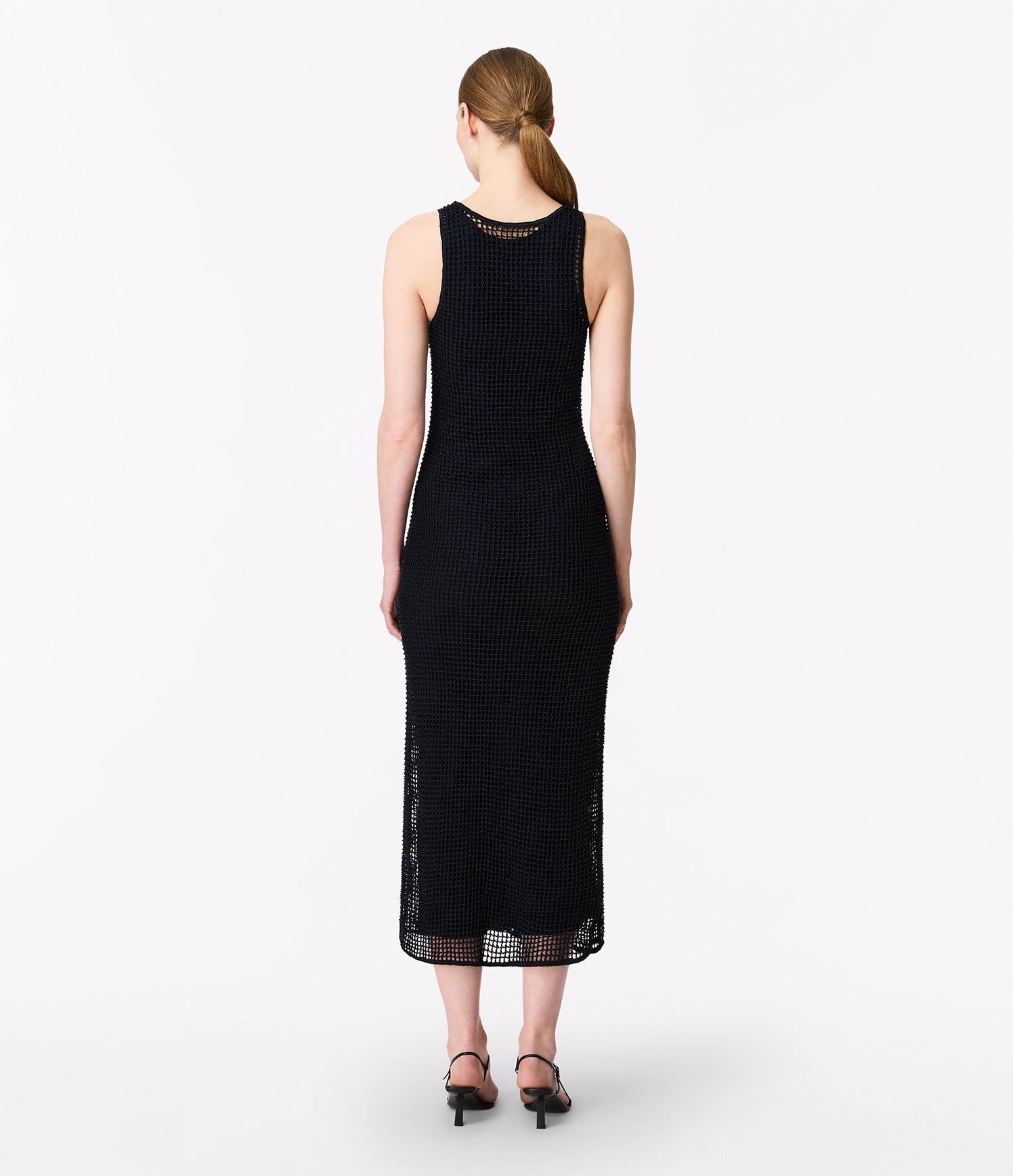 Another Tomorrow Beaded Dress in Indigo – Viscose Women's Dress
