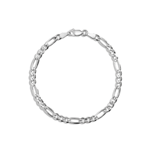 Large Gold Figaro Chain Anklet Vermeil White Gold