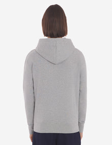 Unisex | Tricolor Fox Patch Classic Hoodie | Grey Melange