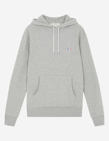 Unisex | Tricolor Fox Patch Classic Hoodie | Grey Melange