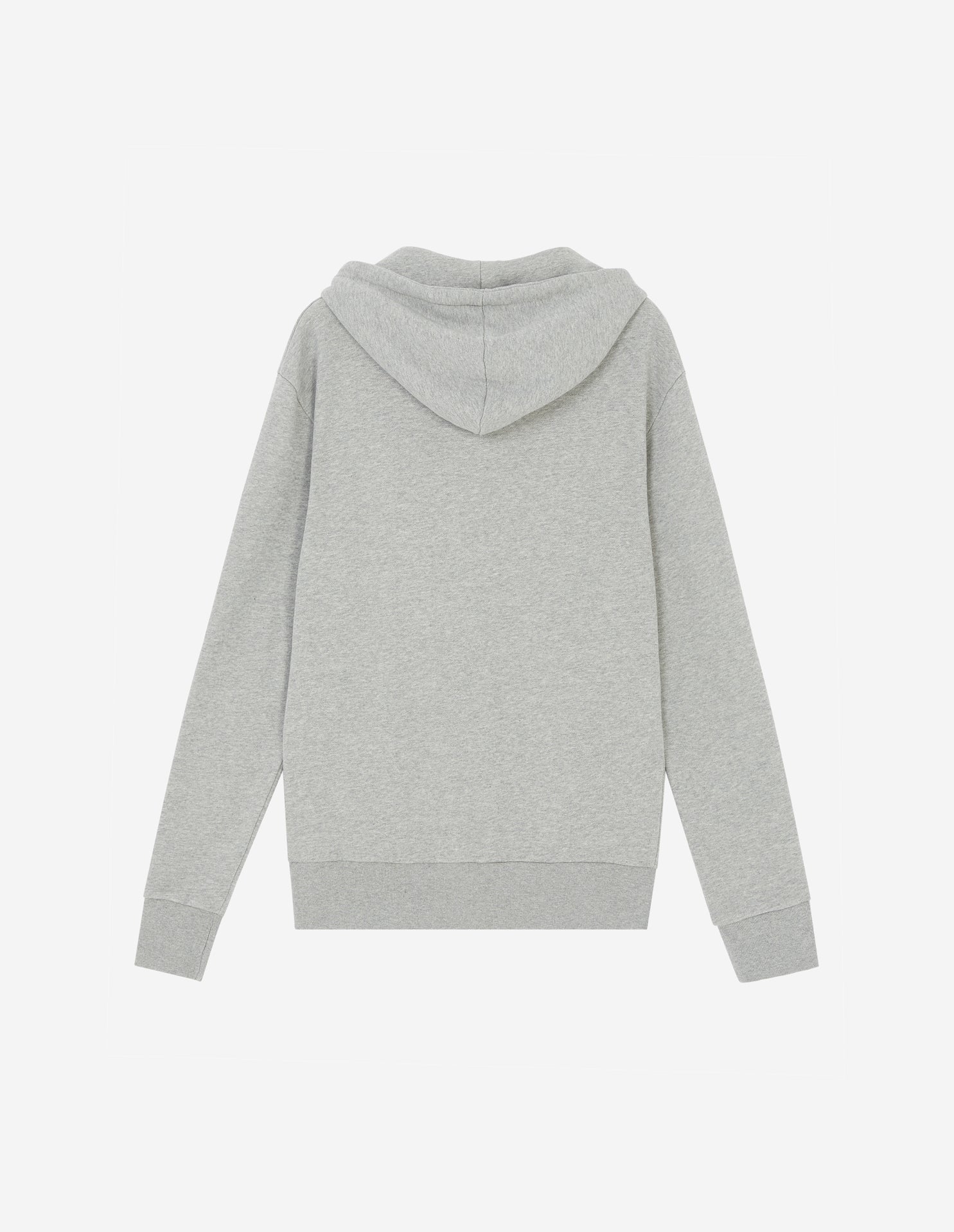Unisex | Tricolor Fox Patch Classic Hoodie | Grey Melange