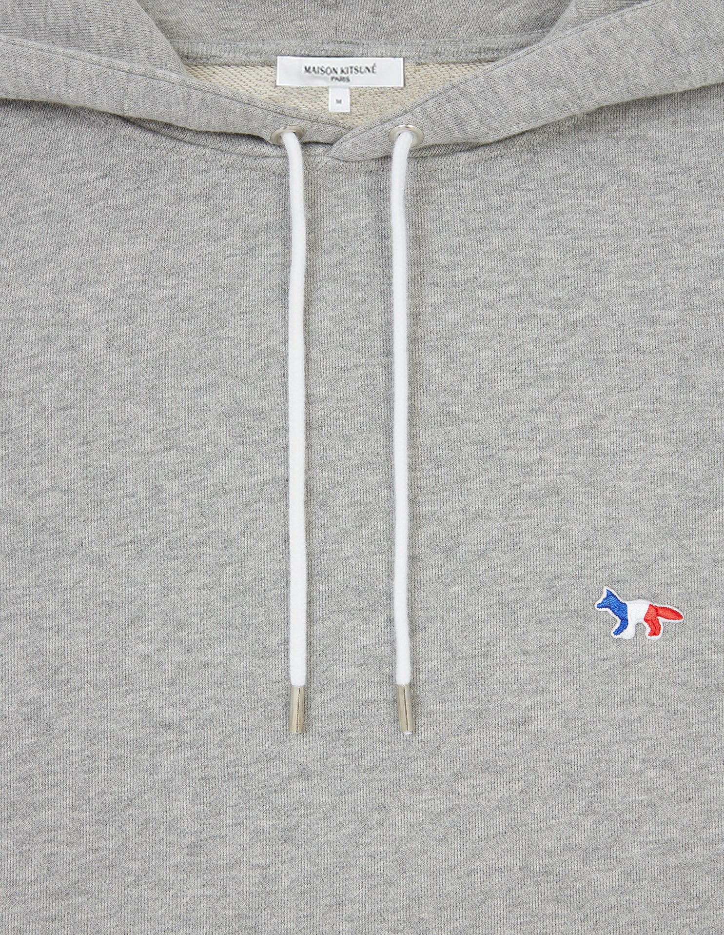 Unisex | Tricolor Fox Patch Classic Hoodie | Grey Melange