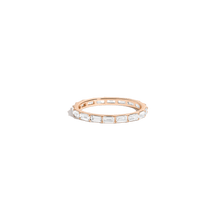 Horizontal Baguette Diamond Eternity Ring 14k 18k Rose Gold First Lab-grown Natural