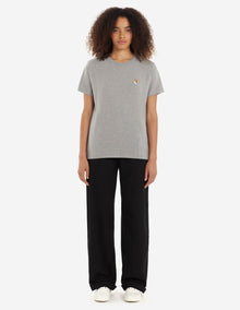 Womens | Fox Head Patch Short-Sleeve Classic Cotton Tee-Shirt | Grey Melange