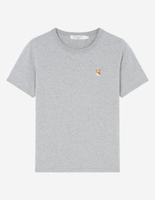 Womens | Fox Head Patch Short-Sleeve Classic Cotton Tee-Shirt | Grey Melange