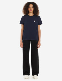 Womens | Fox Head Patch Short-Sleeve Classic Cotton Tee-Shirt | Navy