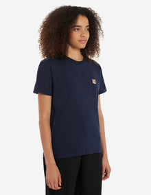 Womens | Fox Head Patch Short-Sleeve Classic Cotton Tee-Shirt | Navy