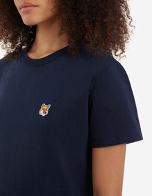 Womens | Fox Head Patch Short-Sleeve Classic Cotton Tee-Shirt | Navy