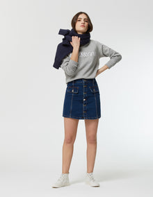 Womens | Parisienne Vintage Sweatshirt | Grey Melange