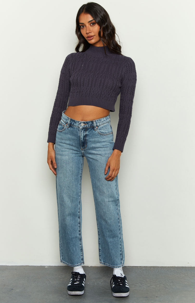 Abrand Scout 95 Mid Straight Crop Jeans | Blue