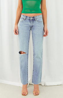 Abrand A 99 Rhonda Rip Low Straight Jean | Blue