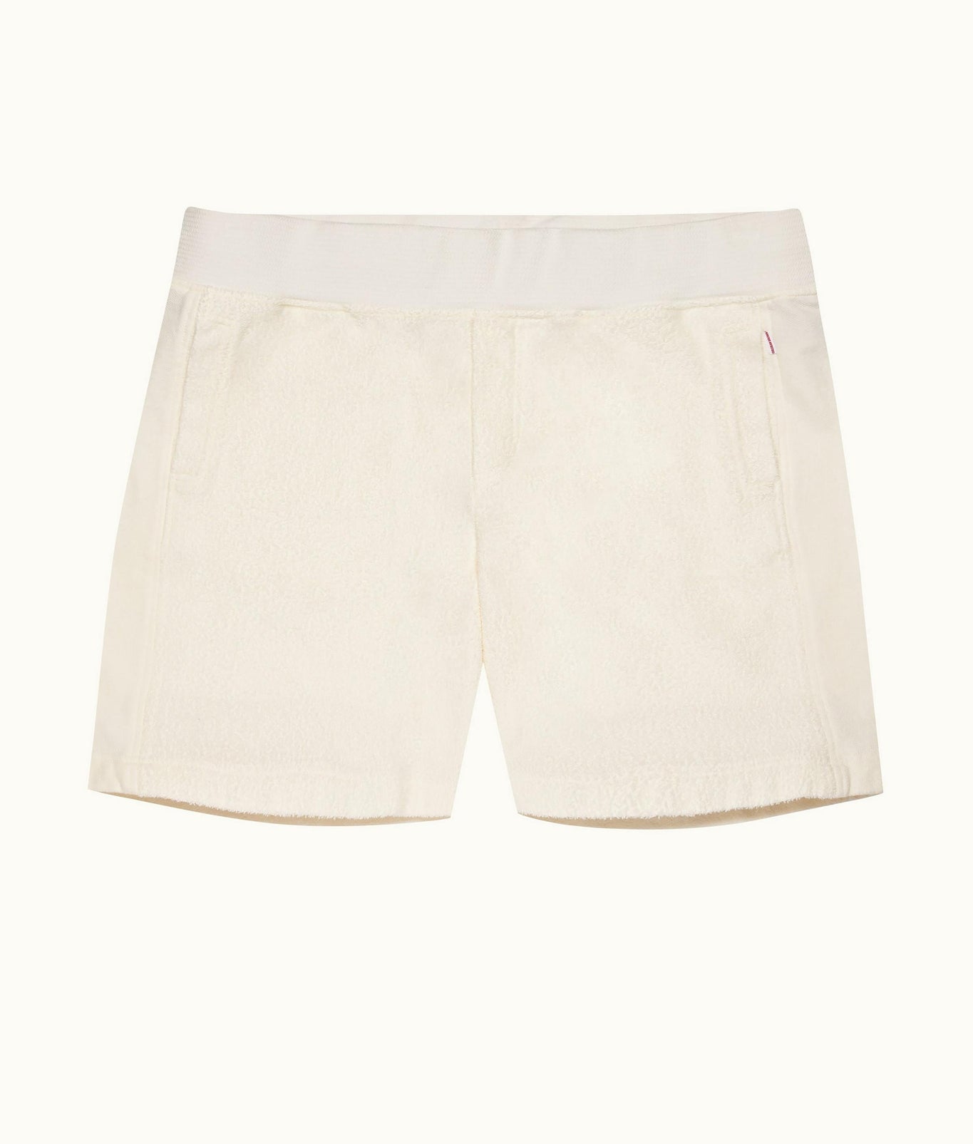 Afador Classic Fit Mix Texture Sweat Shorts | White Sand