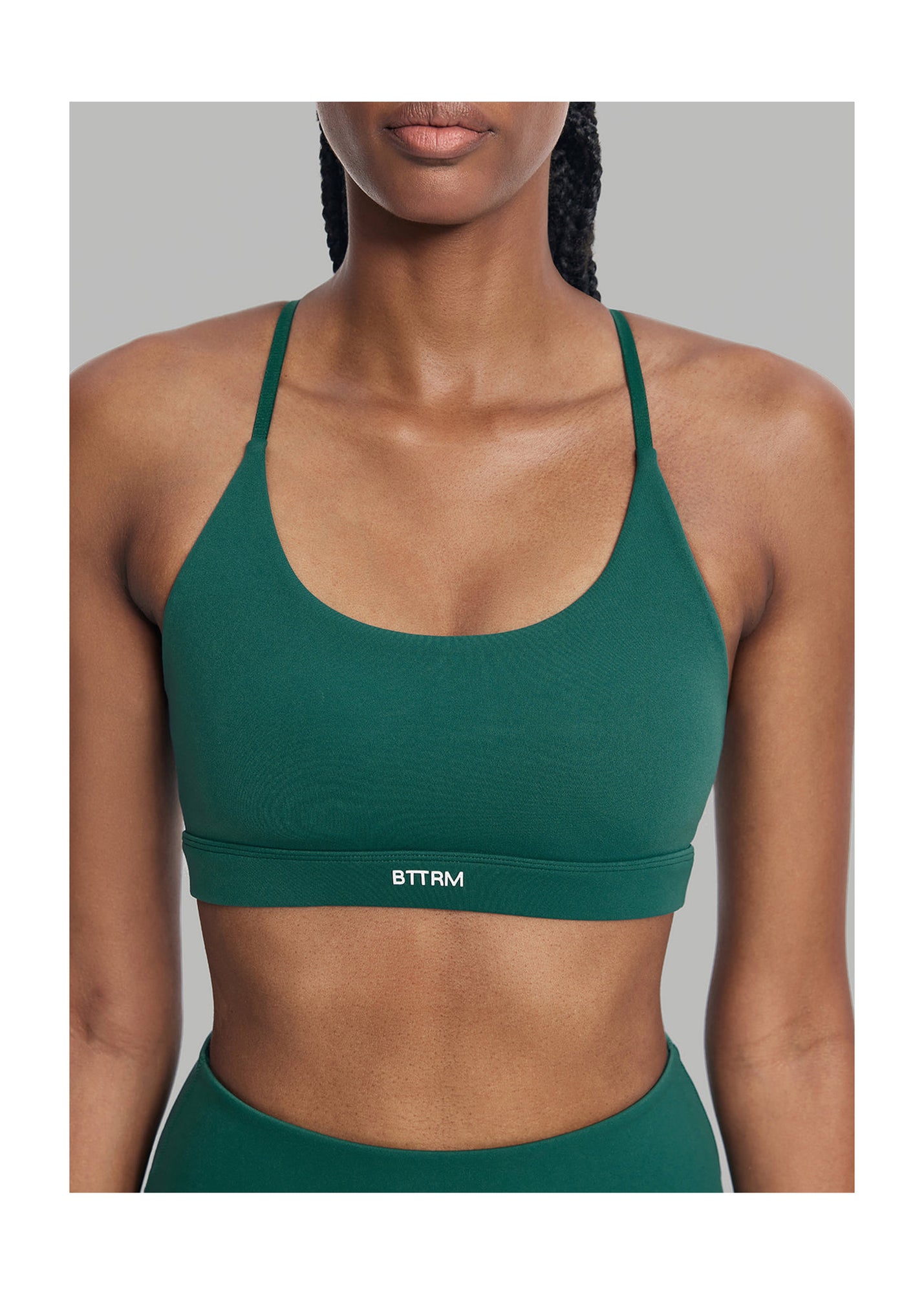 Airy Active Strap Top | Dark Moss