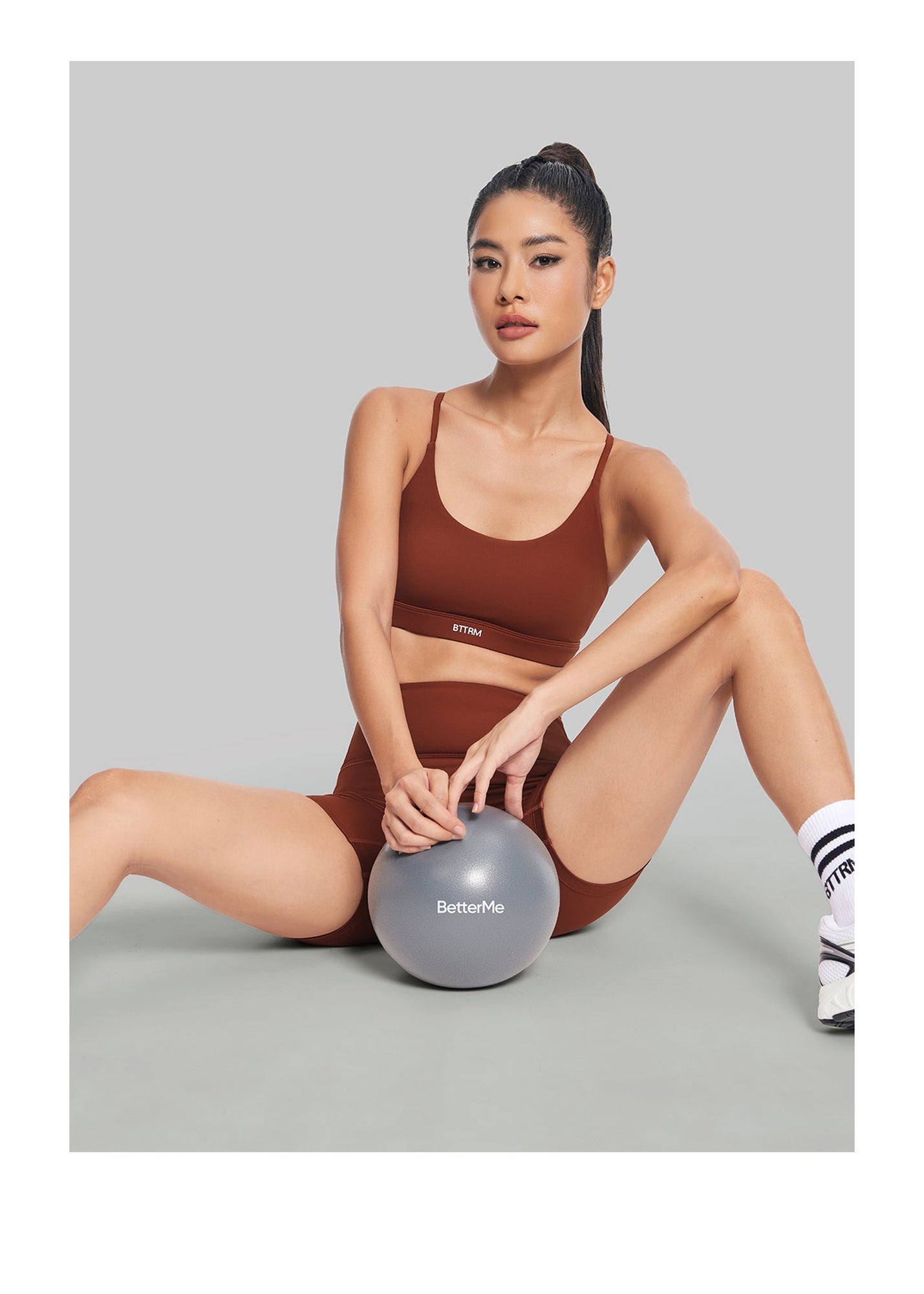 Airy Active Strap Top | Rust Brown