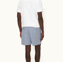Alex Seersucker Seersucker Relaxed Fit Drawcord Shorts Woven | Blueberry/White Stripe