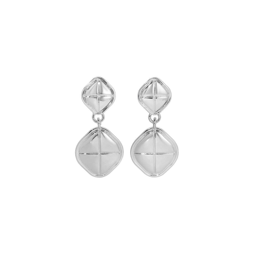 Alma Clip-On Earrings | Silver-Plated on Brass