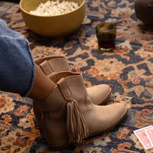 Womens | Amaya Fringe Bootie | Black Suede