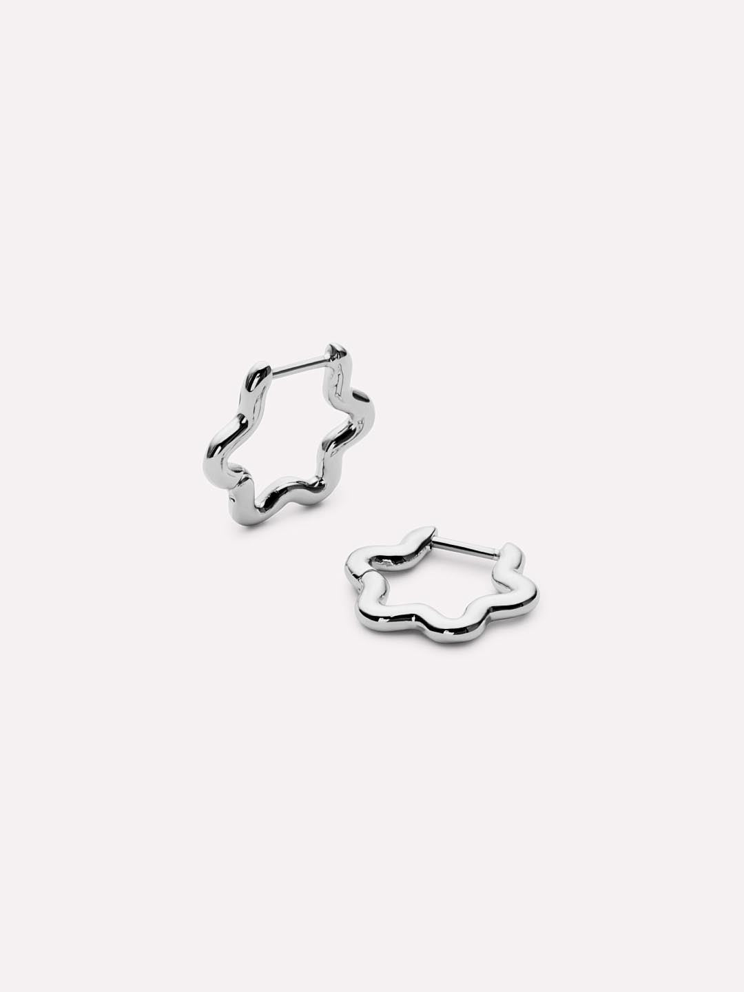 Onda Mini Hoop Earrings | Sterling Silver