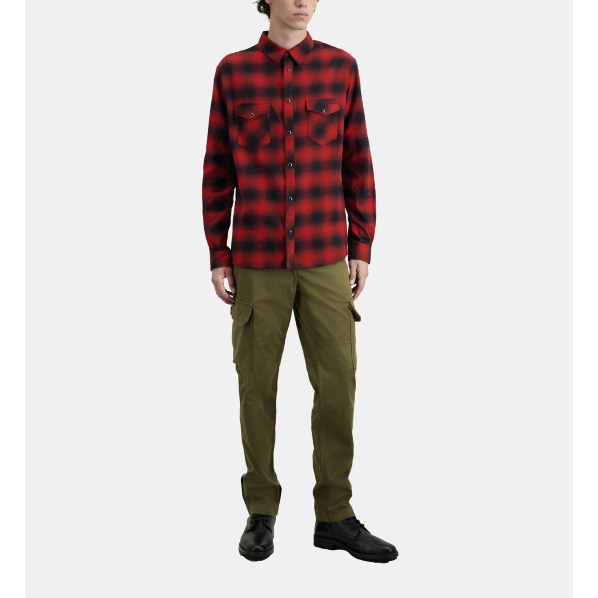 Checke Shirt | Men | Black x Red