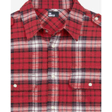 Checked Overshirt | Men | Black x Red x White