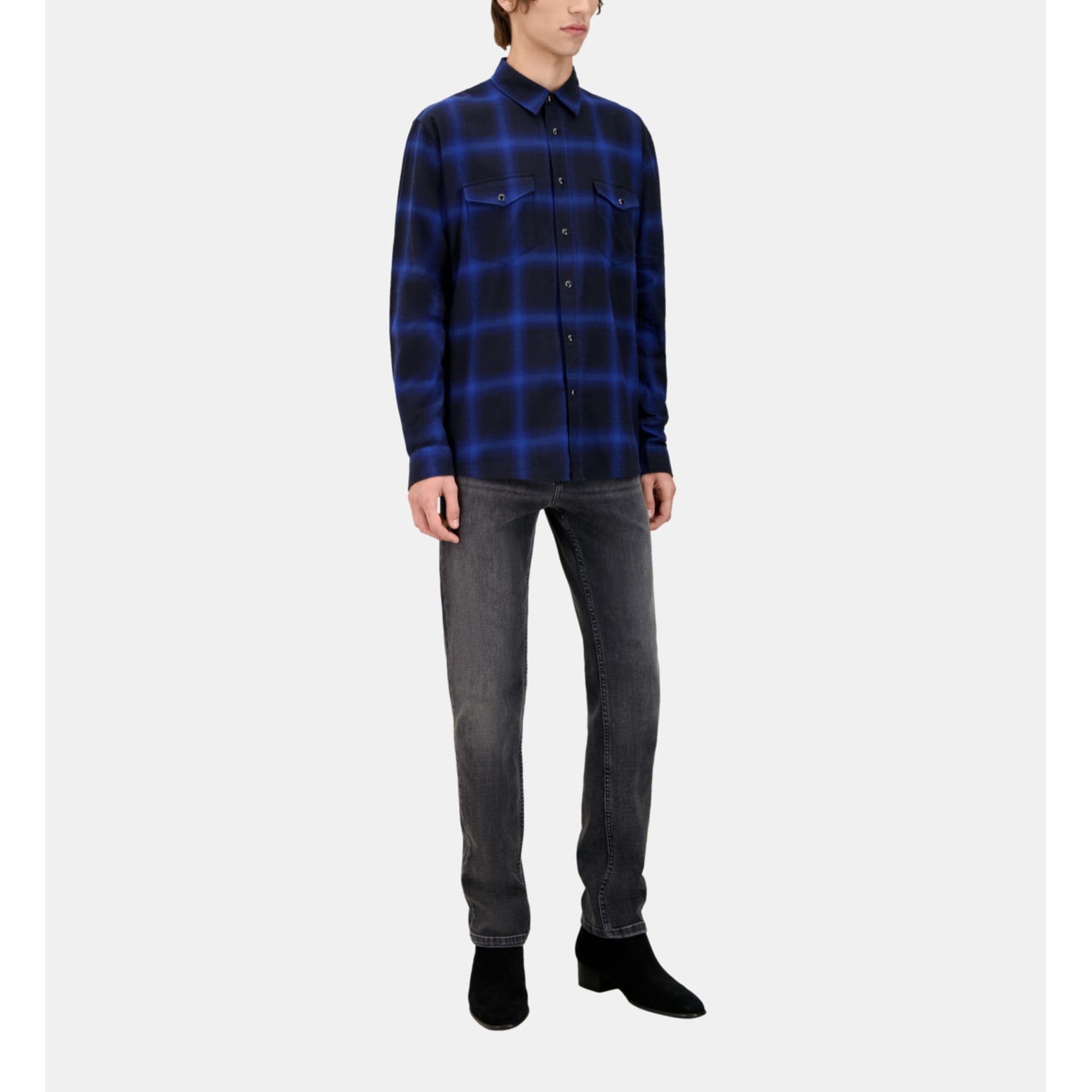 Checked Shirt | Men | Blue Black