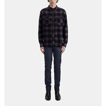 Checkered Shirt | Men | Black x Burgundy