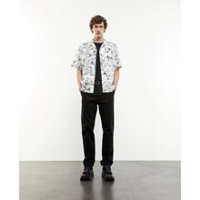 Floral Cotton Shirt | Men | White x Black