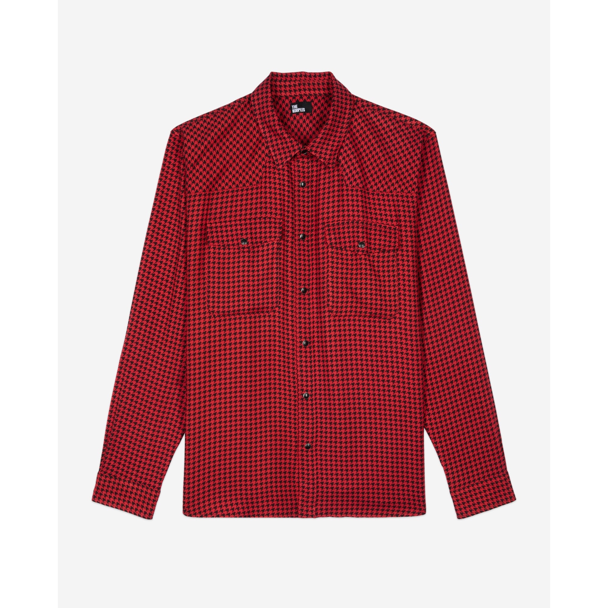 Houndstooth Shirt | Men | Black x Red