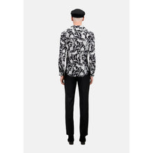 Printed Long Sleeve Shirt | Men | Black x White